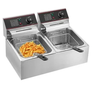 Commercial Stainless Steel Double Deep Fryer 6+6 Litres